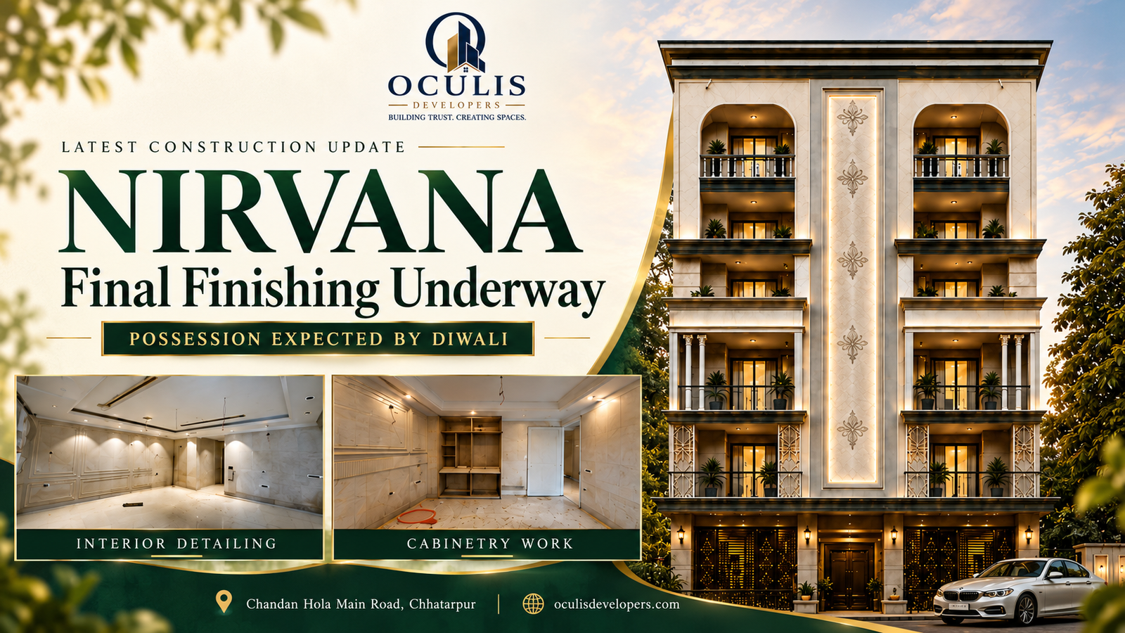 Nirvana by Oculis Developers: Final Finishing Underway, Possession Expected by Diwali